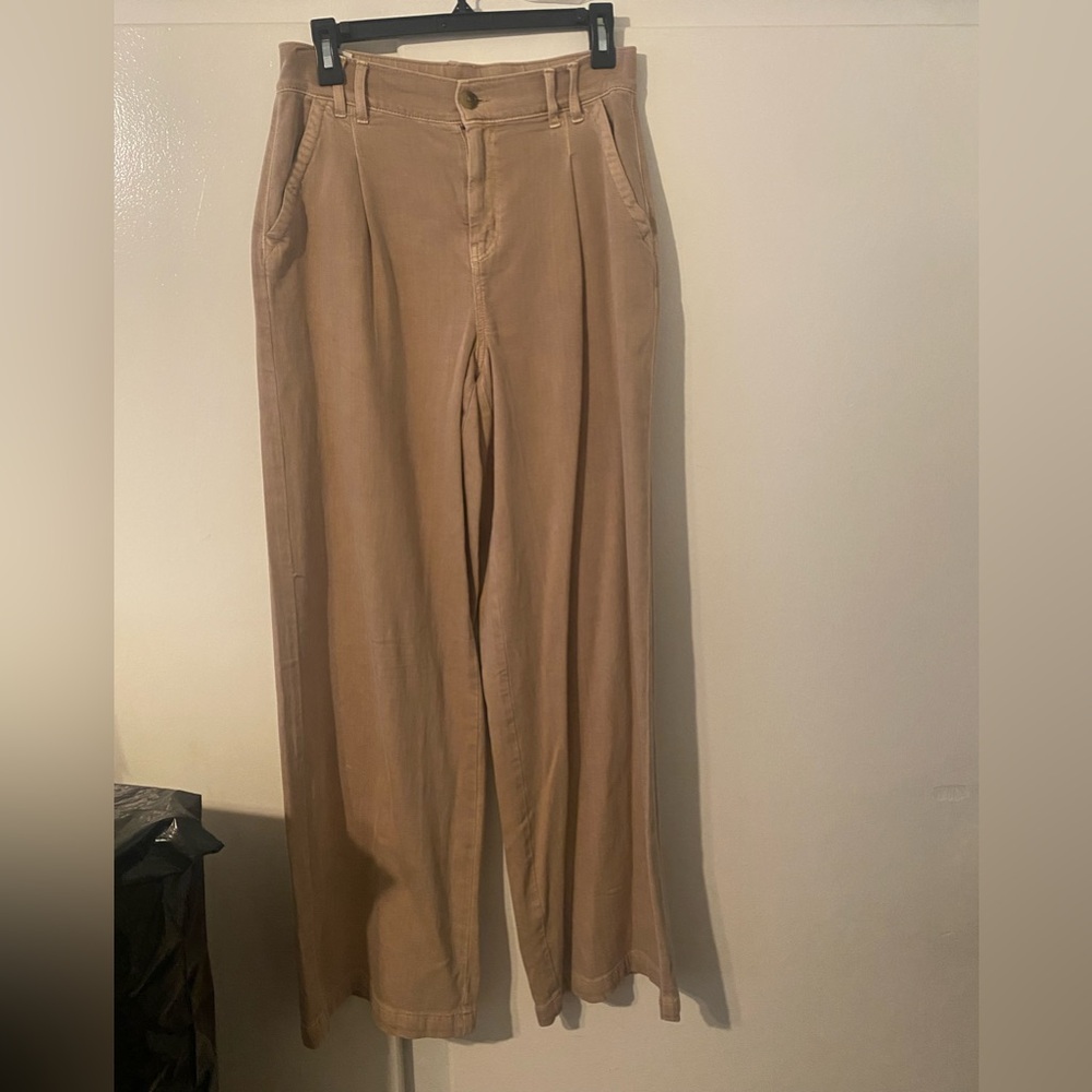 American Eagle Outfitters Women's Tan Wide Leg Pants Super High Rise